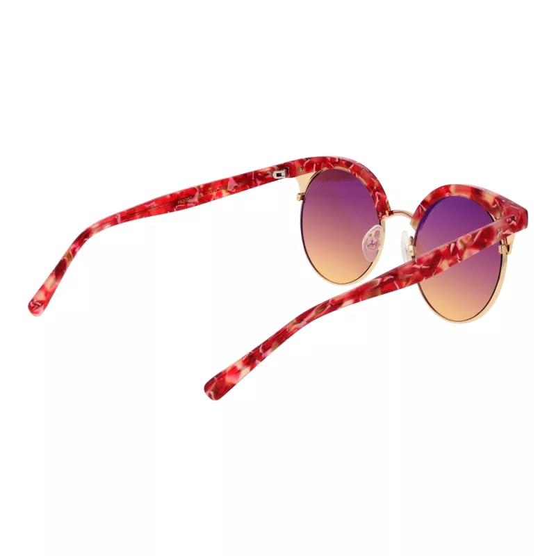 Okulary przeciwsłoneczne ANA HICKMANN HI3050-52E01 dla kobiet, Havana Brązowy Gradient Motyl Kwadrat Acetat UV400