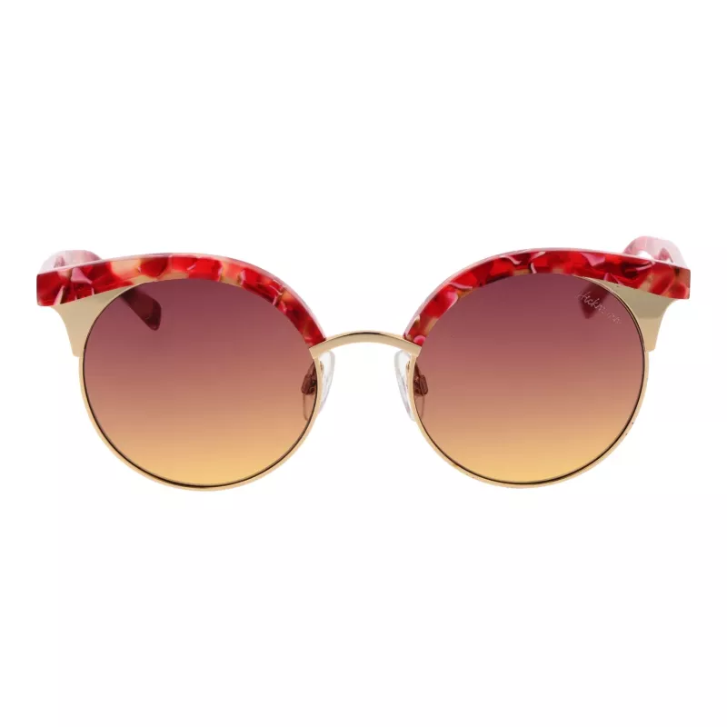 Okulary przeciwsłoneczne ANA HICKMANN HI3050-52E01 dla kobiet, Havana Brązowy Gradient Motyl Kwadrat Acetat UV400