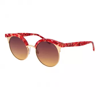 Okulary przeciwsłoneczne ANA HICKMANN HI3050-52E01 dla kobiet, Havana Brązowy Gradient Motyl Kwadrat Acetat UV400