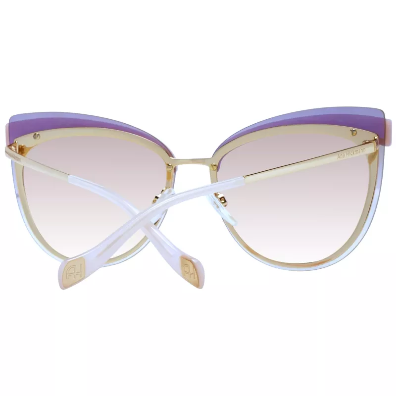 ANA HICKMANN Okulary przeciwsłoneczne damskie AH3178-6604A Brązowa Havana Szylkretowa oprawka Brązowe soczewki gradientowe 65mm