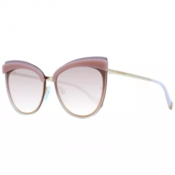 ANA HICKMANN Okulary przeciwsłoneczne damskie AH3178-6604A Brązowa Havana Szylkretowa oprawka Brązowe soczewki gradientowe 65mm