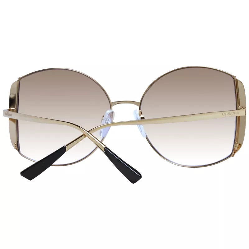 ANA HICKMANN Okulary przeciwsłoneczne damskie AH3188-5704A Złoty/Brązowy Motyl Metalowa oprawka UV400