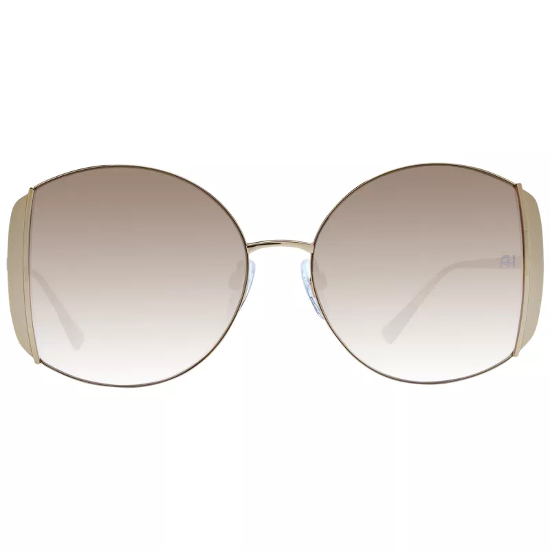 ANA HICKMANN Okulary przeciwsłoneczne damskie AH3188-5704A Złoty/Brązowy Motyl Metalowa oprawka UV400