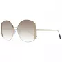 ANA HICKMANN Okulary przeciwsłoneczne damskie AH3188-5704A Złoty/Brązowy Motyl Metalowa oprawka UV400