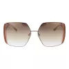 ANA HICKMANN Okulary przeciwsłoneczne damskie AH3189-5605B - brązowa oprawka acetatowa, brązowe gradientowe soczewki poliwęglanowe, szerokość soczewki 57 mm, ochrona UV400