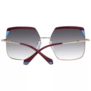 Okulary przeciwsłoneczne damskie ANA HICKMANN AH3253-59P02 Havana Brown Butterfly Acetate Frame z brązowymi soczewkami gradientowymi UV400