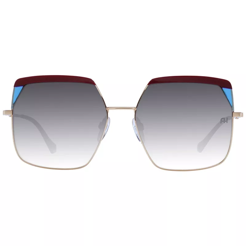 Okulary przeciwsłoneczne damskie ANA HICKMANN AH3253-59P02 Havana Brown Butterfly Acetate Frame z brązowymi soczewkami gradientowymi UV400