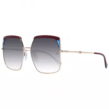 Okulary przeciwsłoneczne damskie ANA HICKMANN AH3253-59P02 Havana Brown Butterfly Acetate Frame z brązowymi soczewkami gradientowymi UV400