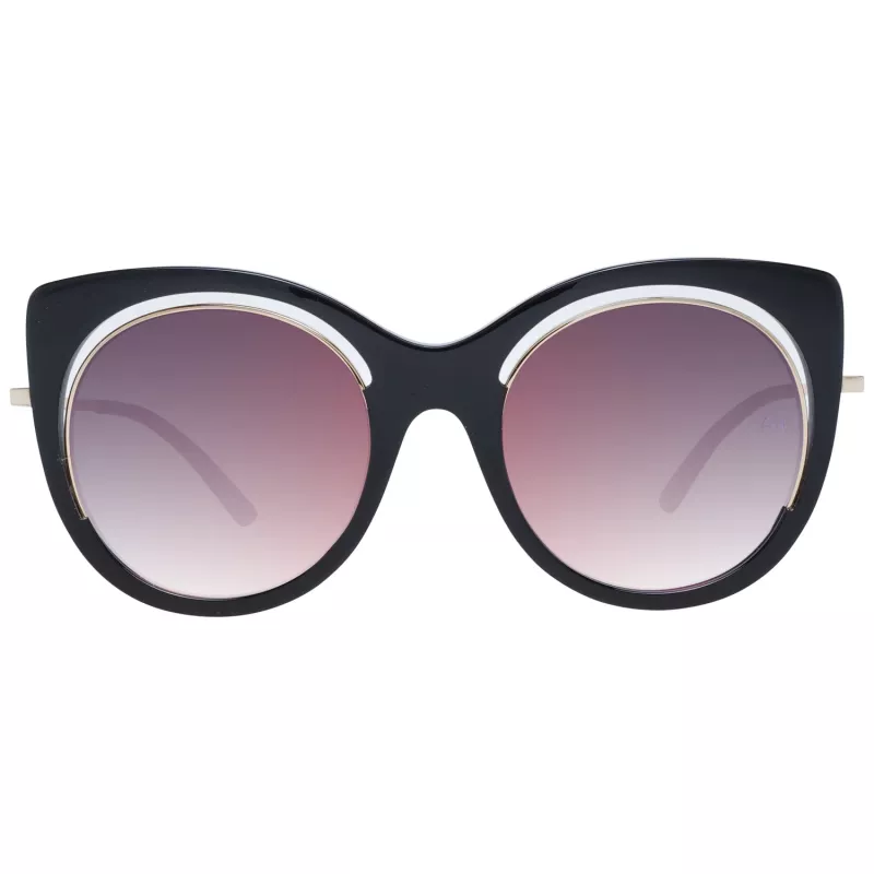 Okulary przeciwsłoneczne damskie ANA HICKMANN AH9265-54A01 - czarna oprawka acetatowa, szare soczewki poliwęglanowe, ochrona UV400, 54/22/145 mm