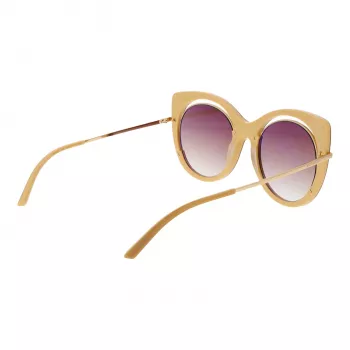 Okulary przeciwsłoneczne damskie ANA HICKMANN AH9265-54H02 Havana Acetate Square Frame Brown Gradient Lens 54mm
