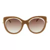 Okulary przeciwsłoneczne damskie ANA HICKMANN AH9265-54H02 Havana Acetate Square Frame Brown Gradient Lens 54mm