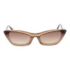 ANA HICKMANN Okulary przeciwsłoneczne damskie AH9278-64T03 Złoty/Brązowy Gradient Oprawka motylkowa metalowa