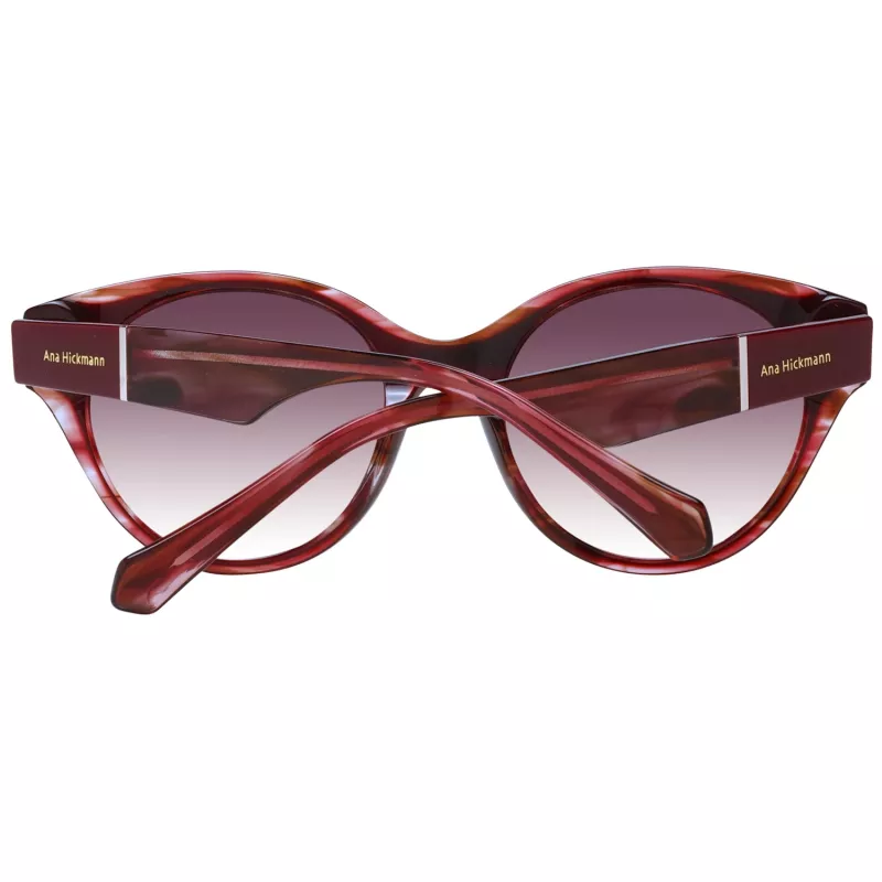 Okulary przeciwsłoneczne damskie ANA HICKMANN AH9345-51H03 Oprawka motylkowa/ kwadratowa z acetatu, brązowe soczewki gradientowe 53mm