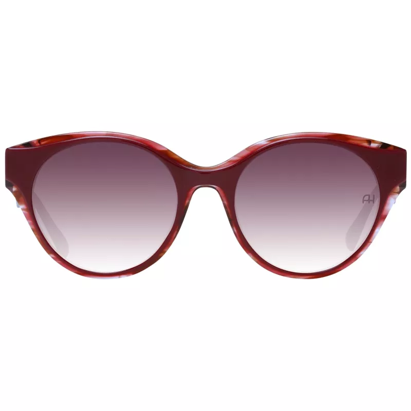 Okulary przeciwsłoneczne damskie ANA HICKMANN AH9345-51H03 Oprawka motylkowa/ kwadratowa z acetatu, brązowe soczewki gradientowe 53mm