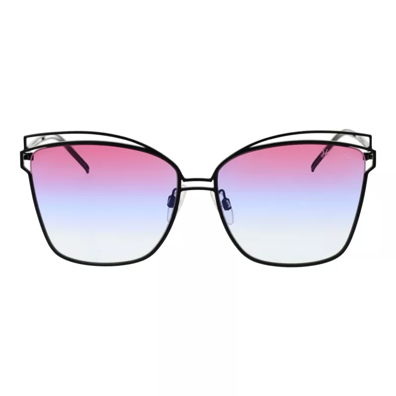 Okulary przeciwsłoneczne damskie ANA HICKMANN HI3049-6109B Havana Brown Acetate Square Frame Brown Gradient Lens 61/15/145 mm
