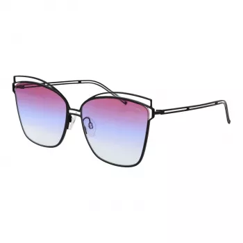 Okulary przeciwsłoneczne damskie ANA HICKMANN HI3049-6109B Havana Brown Acetate Square Frame Brown Gradient Lens 61/15/145 mm