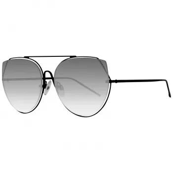 Okulary przeciwsłoneczne ANA HICKMANN HI3068-5809AB dla kobiet - Brązowo-złota oprawka acetat/metal, prostokątny kształt, soczewki gradientowe brązowe, ochrona UV400