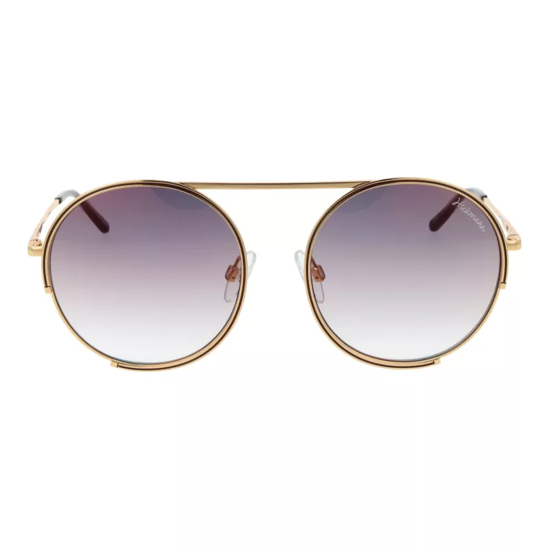 ANA HICKMANN Okulary przeciwsłoneczne damskie HI3082-5401A Motylkowata oprawka acetatowa Szare soczewki gradientowe 54mm