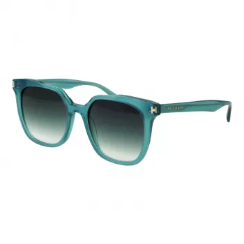 Okulary przeciwsłoneczne damskie ANA HICKMANN HIY9002-50T01 - Geometryczna oprawka acetatowa, szare soczewki poliwęglanowe, ochrona UV400, 50/18/135 mm
