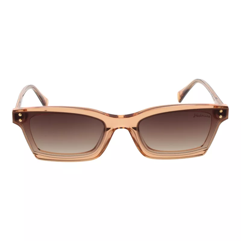 Okulary przeciwsłoneczne damskie ANA HICKMANN HI9099-63H01 Brąz Havana Kształt Kwadrat Motyl Oprawa Acetat UV400