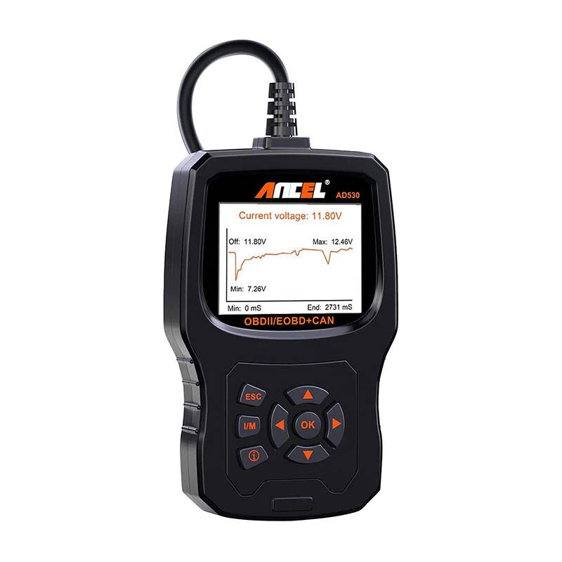 ANCEL AD530 OBD2 Diagnostic Scanner z 2,8-calowym kolorowym ekranem TFT, darmowe aktualizacje przez cały okres użytkowania