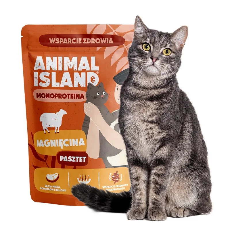 ANIMAL ISLAND Mono Lamb Mokra Karma dla Kotów 100g