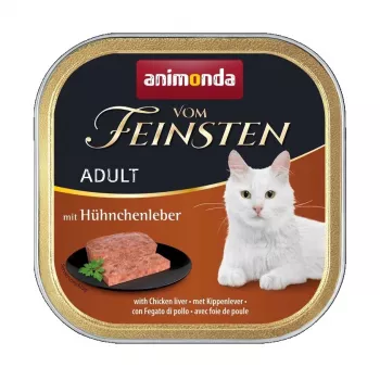 ANIMONDA Vom Feinsten Adult Mokra Karma dla Kotów z Kurczakiem i Wątróbką 100g