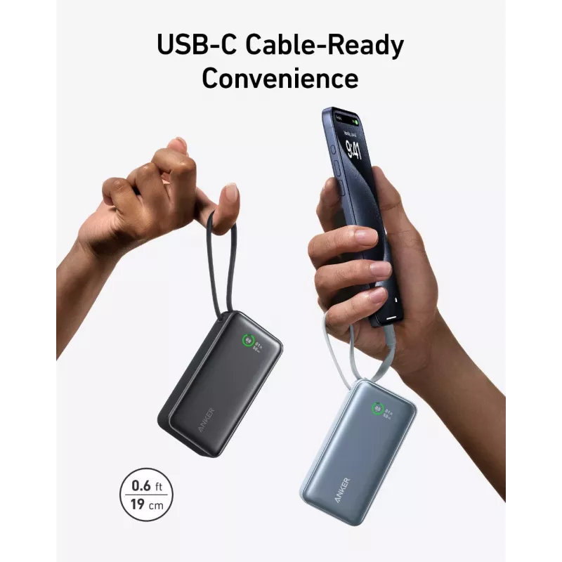 Anker Innovations Anker Nano Power Bank 10000 mAh 30 W 3 A 2 porty wyjściowe (USB-C, USB)