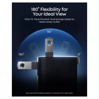 Anker Nano Charger 45W GaN USB-C Ładowarka z ActiveShield 5.0, Czujnikiem Dotykowym, SmartDisplay, Rozpoznawaniem iPhone, Pomarańczowy