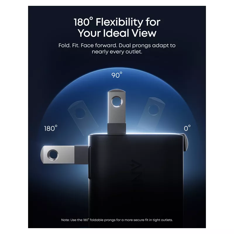 Anker Nano Charger 45W GaN USB-C Ładowarka z ActiveShield 5.0, Czujnikiem Dotykowym, SmartDisplay, Rozpoznawaniem iPhone, Pomarańczowy