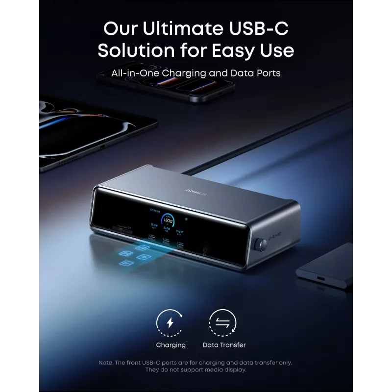 Anker Prime Docking Station (14-in-1, Triple Display, DisplayLink) | A83B33A1