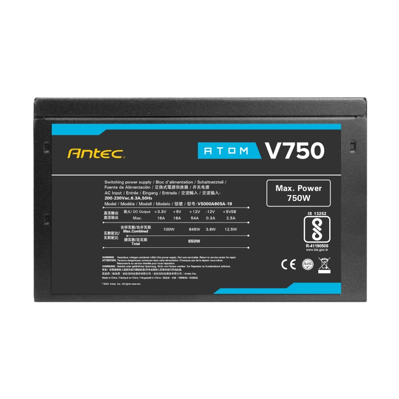 Antec Atom V750 Niemodularny 750W 80 PLUS Bronze ATX Zasilacz