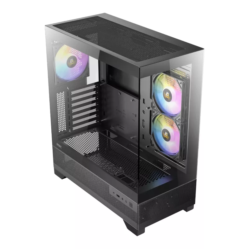 Antec CX700 ARGB B Mid-Tower Obudowa Gamingowa - Szkło hartowane, 4x Wentylatory ARGB, Wsparcie E-ATX, Czarny