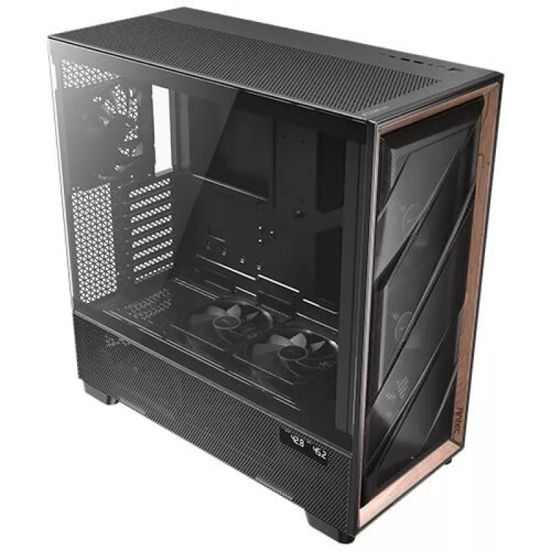 Antec Flux Pro Noctua Edition Full Tower Case, Black/Wood, z Noctua NA-FH1 Fan Hub