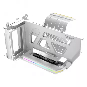 Antec SHIFT ARGB Pionowy Uchwyt GPU z Przewodem Riser PCIe 4.0 – Biały
