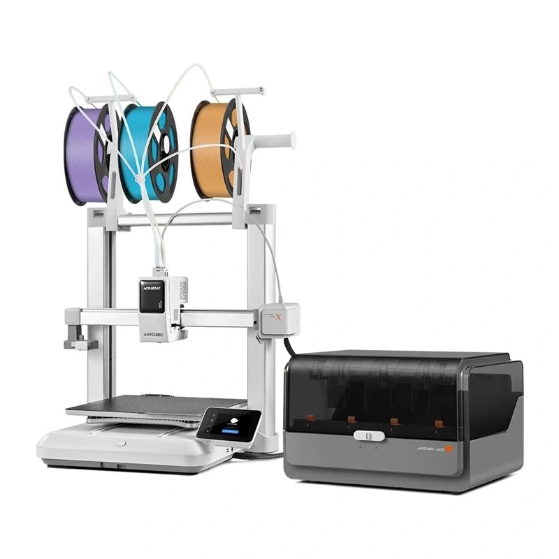 Drukarka 3D Anycubic Kobra X Combo – 300x300x300 mm FDM z automatycznym poziomowaniem LeviQ, Direct Drive, 180 mm/s, szkło węglikowo-krzemowe, ekran dotykowy 4,3 cala