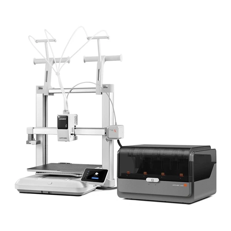 Drukarka 3D Anycubic Kobra X Combo – 300x300x300 mm FDM z automatycznym poziomowaniem LeviQ, Direct Drive, 180 mm/s, szkło węglikowo-krzemowe, ekran dotykowy 4,3 cala