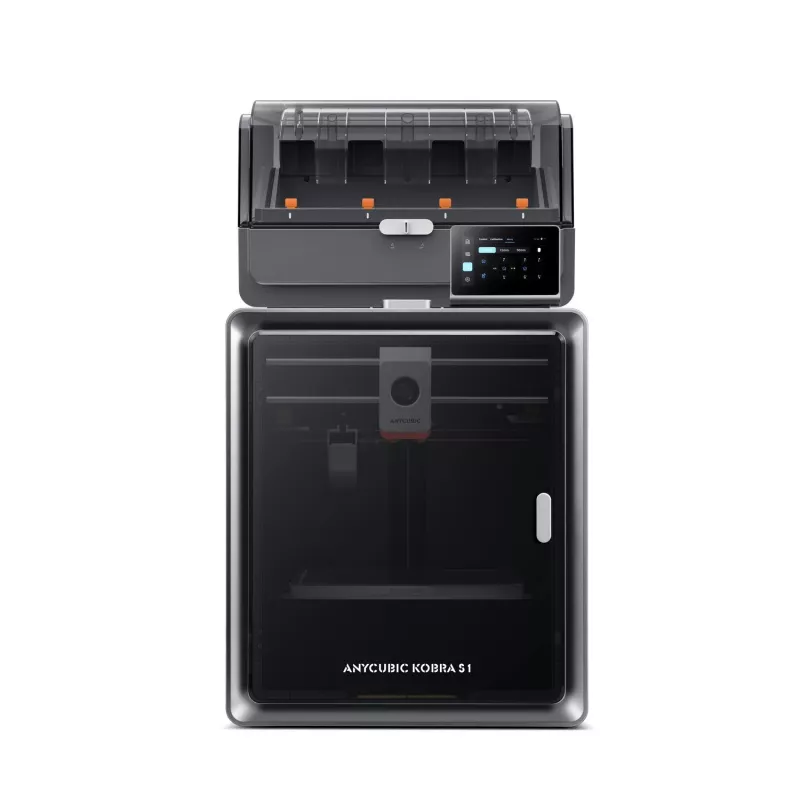 ANYCUBIC S1 Combo V2 FDM 3D Printer with 250 x 220 x 220 mm Build Volume, 500 mm/s Speed, Auto Leveling, PEI Plate, Klipper Firmware, Wi-Fi, 4.3 inch Touchscreen, 400W Power