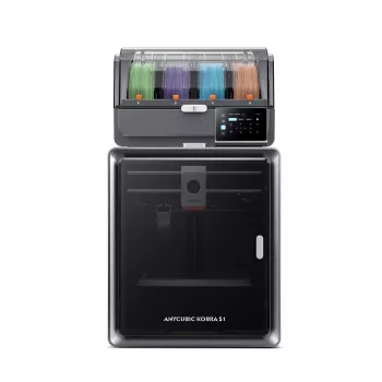 ANYCUBIC S1 Combo V2 FDM 3D Printer with 250 x 220 x 220 mm Build Volume, 500 mm/s Speed, Auto Leveling, PEI Plate, Klipper Firmware, Wi-Fi, 4.3 inch Touchscreen, 400W Power