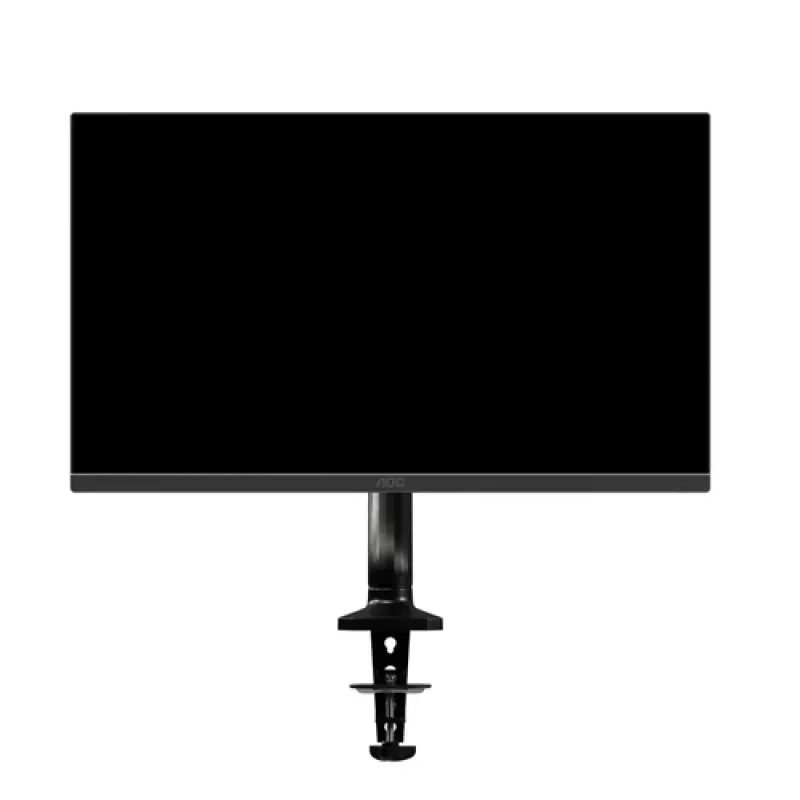 AOC AS110D0 Pojedyncze przegubowe ramię monitora – montaż na biurko – aluminium – czarne – do 27 cali LCD