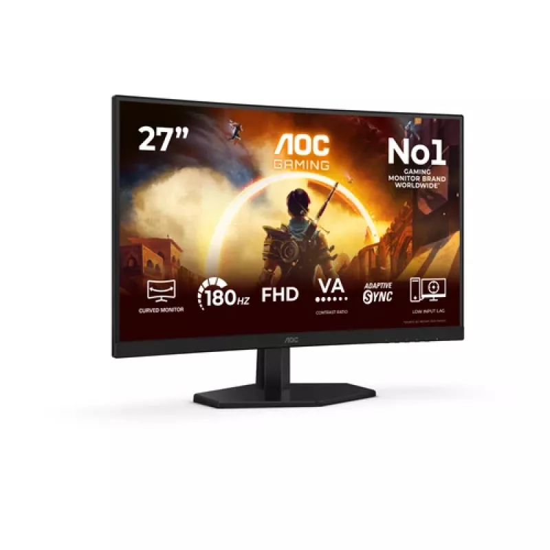 AOC C27G42FE - 68.6 cm (27 inch) Full HD Zakrzywiony monitor VA, 180Hz, 4ms, HDR10, HDMI/DisplayPort, VESA