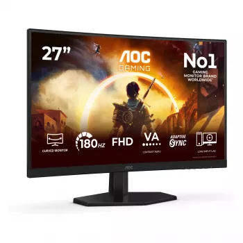 AOC C27G42FE - 68.6 cm (27 inch) Full HD Zakrzywiony monitor VA, 180Hz, 4ms, HDR10, HDMI/DisplayPort, VESA