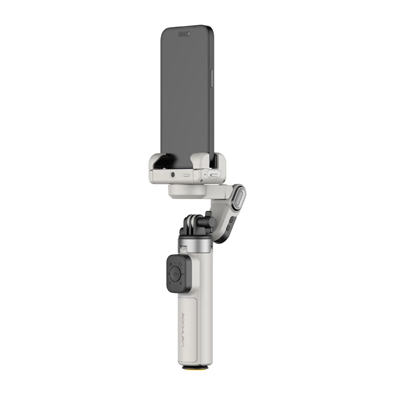 AOCHUAN M3 Pro Gimbal AI Statyw Selfie Stick 180cm z Lampą LED i Oświetleniem RGB Czarny