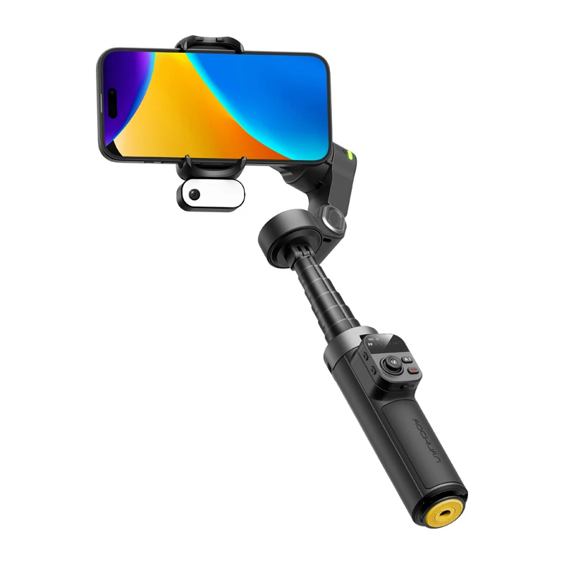 AOCHUAN Smart X3 AI Tracking Gimbal Stabilizer z LED Light i Selfie Stick do Smartfona, Czarny