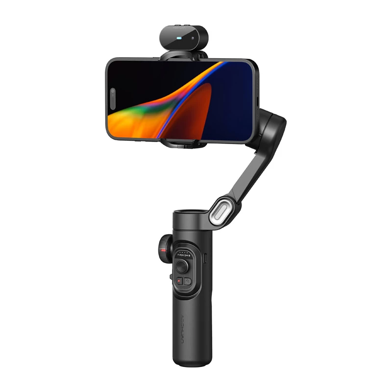AOCHUAN Smart XE 3-Axis Gimbal Stabilizer z AI Tracking i Sterowaniem Gestami do Smartfona, Czarny