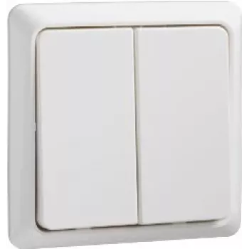 APC Schneider Electric Merten System M Dwukierunkowy Przełącznik Kołyskowy, Polarny Biały Termoplastyczny, 10AX 250V, Podtynkowy, IP20, Zaciski Śrubowe, Bezhalogenowy 506254