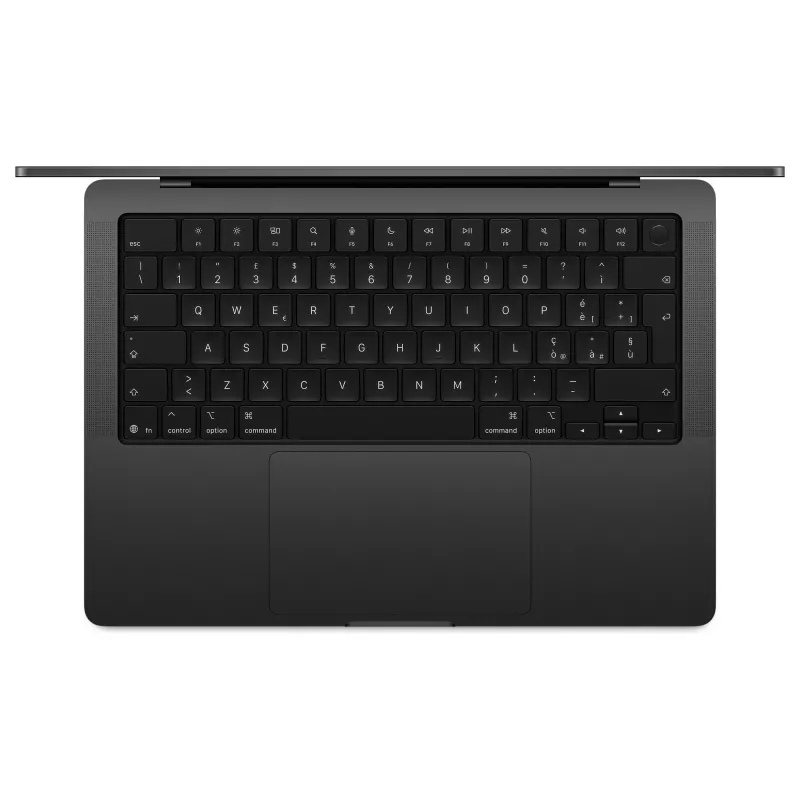Apple MacBook Pro 14 M5 Kosmiczna czerń, 24GB RAM, 4TB SSD, Klawiatura niemiecka, Szkło nano-teksturowe, Zasilacz USB-C 70W