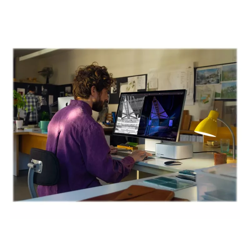 Apple Studio Display 27 cali 5K Retina Monitor, Standardowe Szkło, Srebrny, Regulowany Pochylenie Stojak
