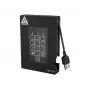 Apricorn Aegis Padlock Fortress A25-3PL256-500F External Hard Drive - 500GB - USB 3.2 Gen 1 - AES 256-bit Hardware Encryption - Black