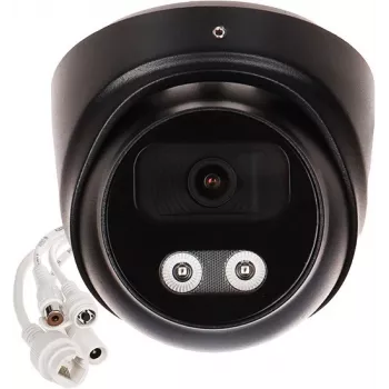 APTI-AI803V2-28W-BLACK 8MP 4K UHD IP Kamera kopułkowa z obiektywem stałoogniskowym 2.8mm, PoE, IP67, IK10, Czarny